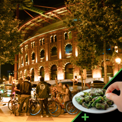 Barcelona Night Bike Tour with Local Tapas and Cava Stop